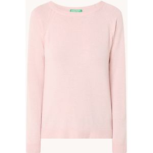 Benetton Fijngebreide pullover in kasjmierblend met ronde hals