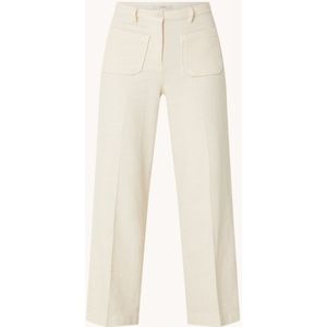 Sessùn Hendrick high waist straight fit culotte met opgestikte zakken