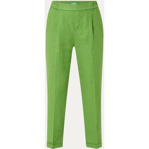 Benetton High waist tapered fit cropped pantalon van linnen