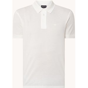 Emporio Armani Regular fit polo van piqué katoen met logoborduring