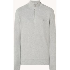 Ralph Lauren Fijngebreide pullover met halve rits en logoborduring