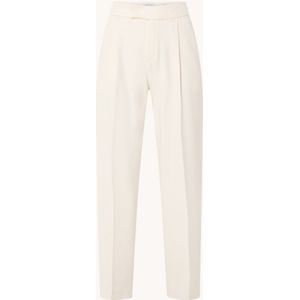 Rosner Mara high waist straight fit pantalon met plooidetail