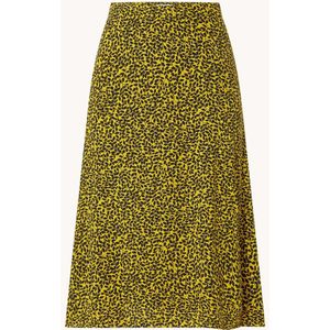 Hobbs Anette midi rok met print en split