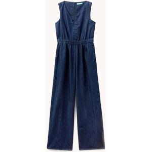 Benetton Loose fit jumpsuit van chambray met V-hals