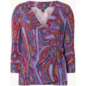 Ralph Lauren Wikkeltop met paisley dessin