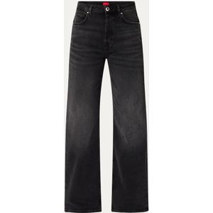 HUGO BOSS High waist wide leg jeans met gekleurde wassing