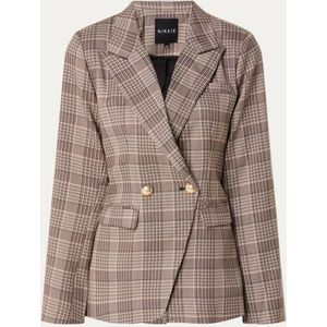 NIKKIE Hamilton double-breasted blazer met ruitdessin