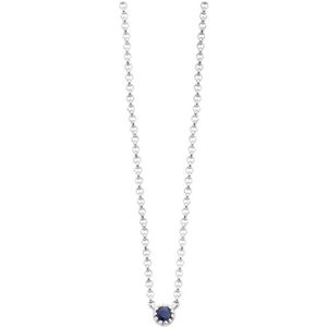 Diamond Point Witgouden collier 0.05 ct blauwe saffier Joy