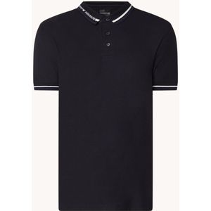 Emporio Armani Regular fit polo van piqué katoen met logoborduring