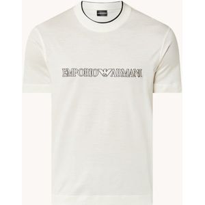 Emporio Armani T-shirt in lyocellblend met logoborduring