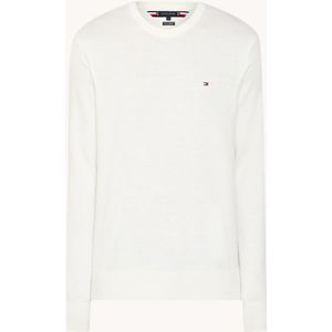 Tommy Hilfiger Fijngebreide pullover in kasjmierblend met logoborduring