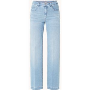 Gardeur Feliza mid waist wide leg jeans in lyocellblend met lichte wassing