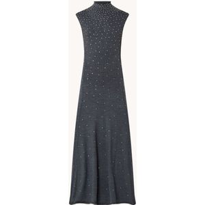 Maje Maxi jurk in wolblend met strass