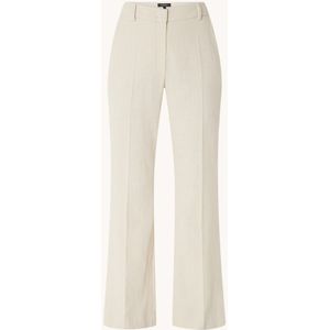 Claudia Sträter High waist straight fit pantalon met steekzakken