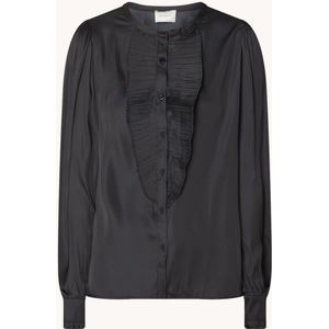 Neo Noir Zola blouse van satijn met plissé