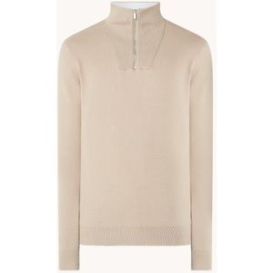 Boggi Milano Fijngebreide pullover met halve rits