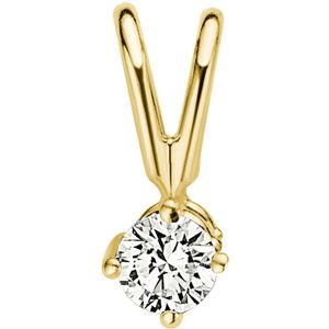 Diamond Point Geelgouden solitair groeibriljant hanger, 0.06 ct. 0.06 ct diamant Groeibriljant