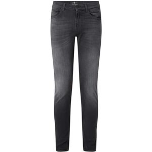7 For All Mankind Slimmy tapered jeans met donkere wassing