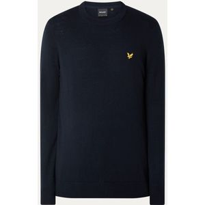 Lyle & Scott Fijngebreide trui in merino wolblend