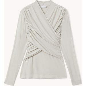 Reiss Mara top met overslag en plooi detail