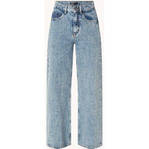 Maje High waist loose fit jeans met strass
