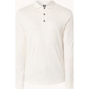 Profuomo Regular fit polo met gemêleerd dessin