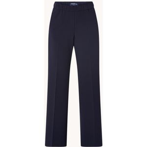 Gardeur Franca mid waist wide fit pantalon met persplooi