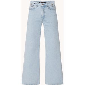 Maje SMCP high waist flared jeans met lichte wassing