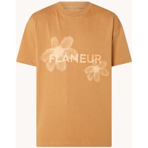 FLÂNEUR Floral Watercolor t-shirt met logoprint