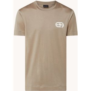 Emporio Armani T-shirt in lyocellblend met logoborduring