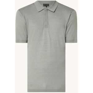 Emporio Armani Regular fit polo in lyocellblend met streepprint