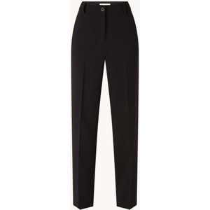 Modström Gale high waist straight fit pantalon met steekzakken en persplooi