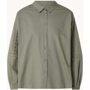 Moss Copenhagen Jeovana blouse met opengewerkt dessin