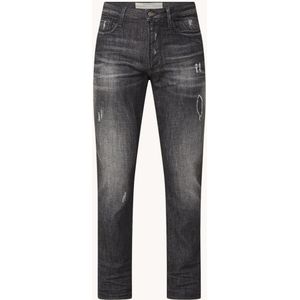 Emporio Armani Straight leg jeans met destroyed afwerking