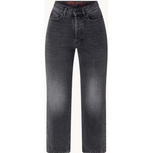 HUGO BOSS 933 High waist straight leg cropped jeans met gekleurde wassing
