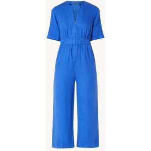 Whistles Cosima wide fit jumpsuit van linnen met steekzakken