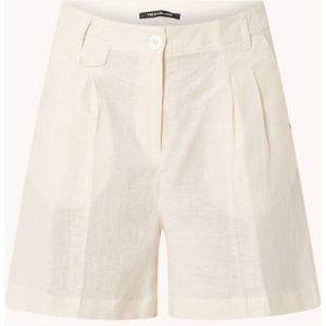 Pennyblack Saturno high waist wide fit korte broek van linnen met steekzakken