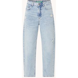 Benetton High waist straight leg cropped jeans