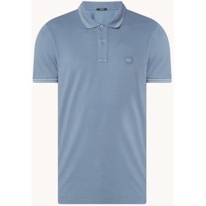 Denham Brooker regular fit polo met logoborduring en getipte boorden