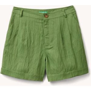 Benetton High waist straight fit korte broek in lyocellblend met steekzakken