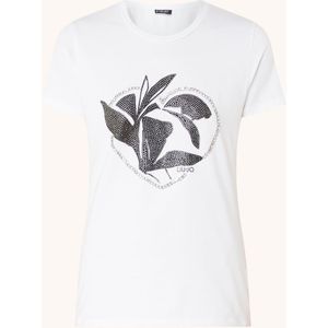 Liu Jo T-shirt met logo en strass