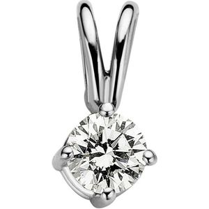 Diamond Point Solitair groeibriljant hanger van 18 karaat witgoud, 0.12 ct. 0.12 ct diamant
