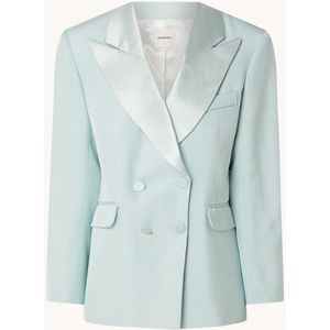 Sandro Double-breasted blazer met inzet van satijn en klepzakken