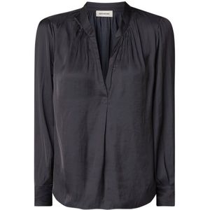 Zadig&Voltaire Tink blouse van satijn met V-hals