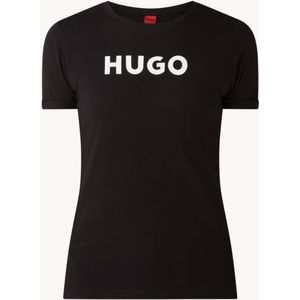 HUGO BOSS The Hugo T-shirt met logoprint en stretch