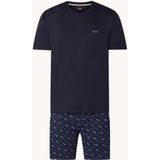 HUGO BOSS Mono pyjamaset met logo en print