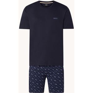 HUGO BOSS Mono pyjamaset met logo en print