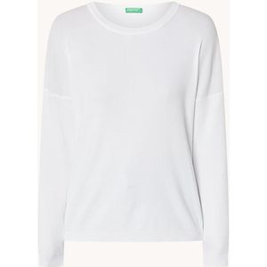 Benetton Fijngebreide pullover met ronde hals