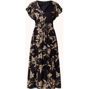 Ralph Lauren Midi jurk met bloemenprint en strikceintuur