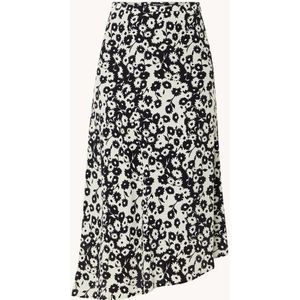 Whistles Riley midi rok met bloemenprint en asymmetrische zoom